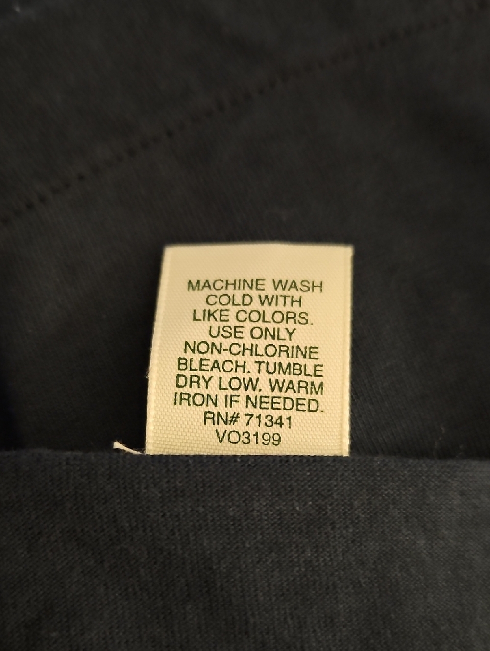 L.L. BEAN Dark Blue V-Neck Button-Front Tuxedo Style Top - Picture 7 of 7